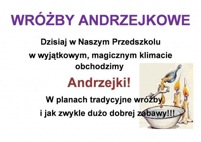 3 Wróżby Andrzejkowe